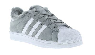 adidas superstar fur grey